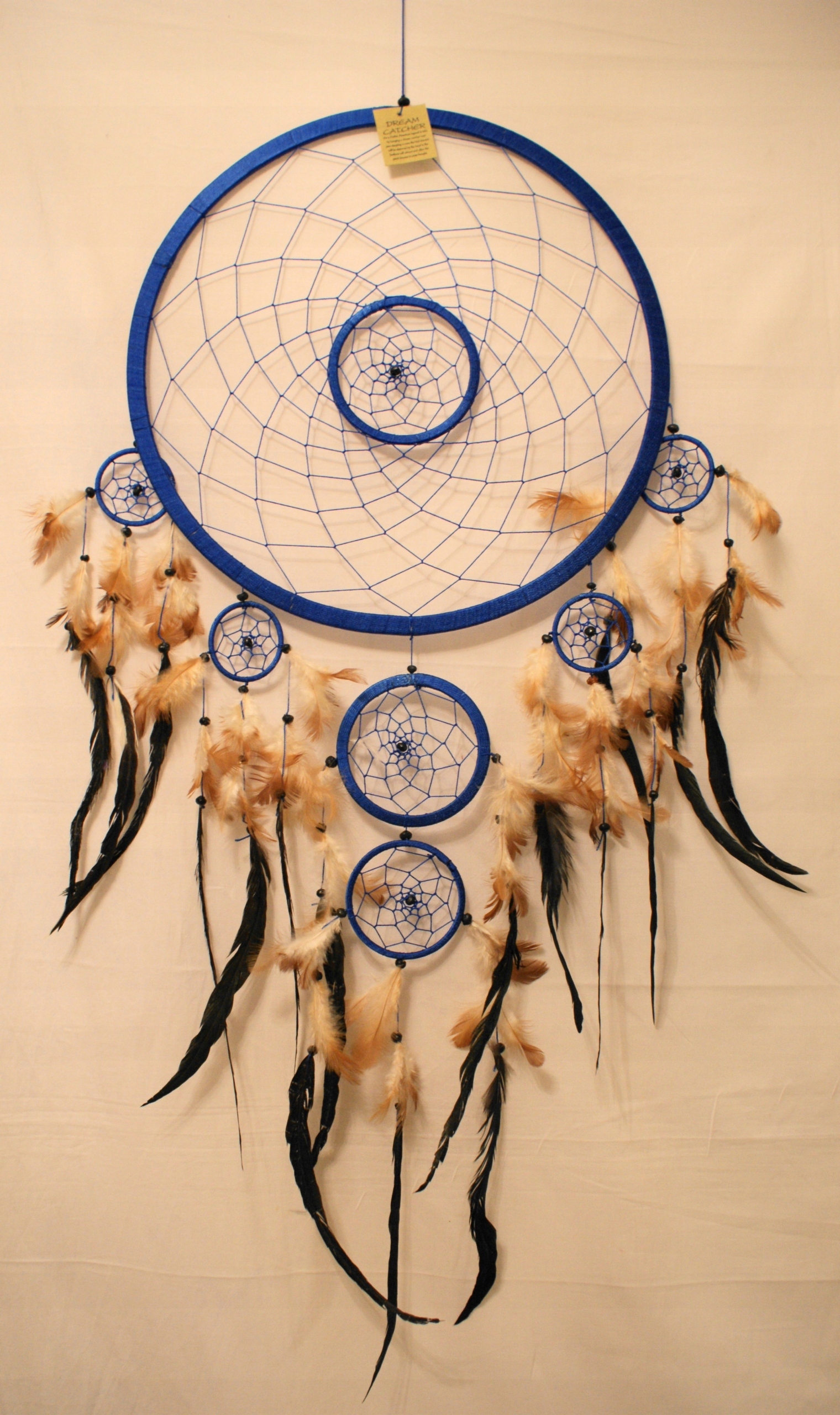 Lapač snů, sedmidílný, nylon, 42 cm