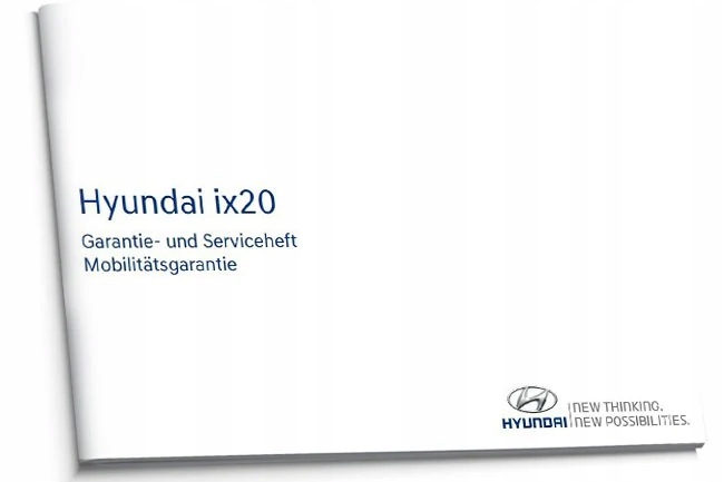 Hyundai ix20 Německá servisní kniha