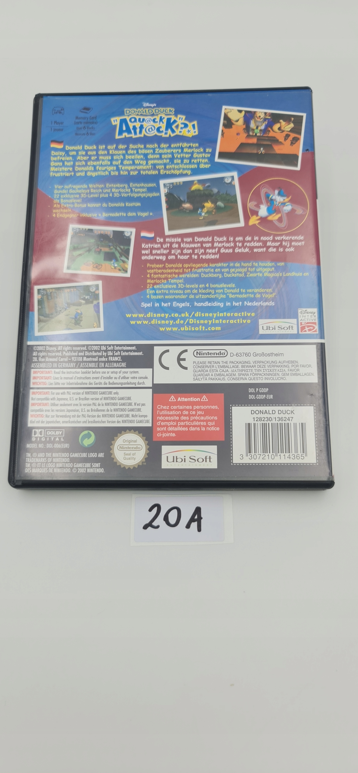 NINTENDO GAMECUBE DONALD DUCK QUACK ATTACK Producent Nintendo