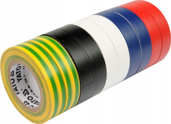 

Zestaw taśm izolacyjnych 19mm x 20m Yato YT-8173