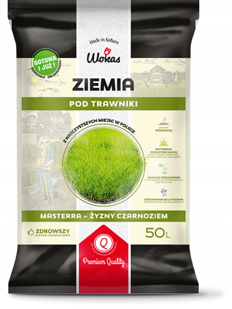 

Ziemia pod trawnik 50L wokas
