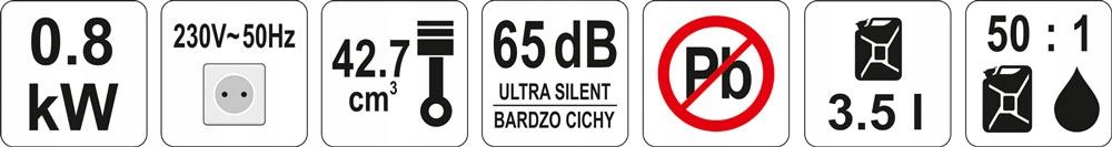 YATO AGREGAT PRĄDOTWÓRCZY INWERTOROWY 800W - 880W Model YT-85481
