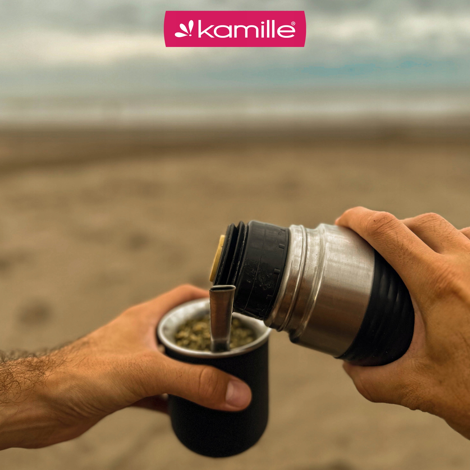 TERMOS PRÓŻNIOWY STALOWY BIDON KUBEK TERMICZNY 1L Marka Kamille