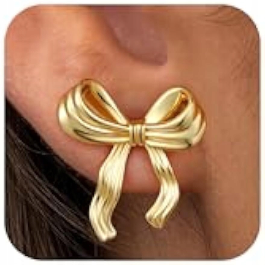 Zlaté dárky ze 14k zlata pro ženy, dívky a děti Zlaté náušnice s mašličkou pro ženy