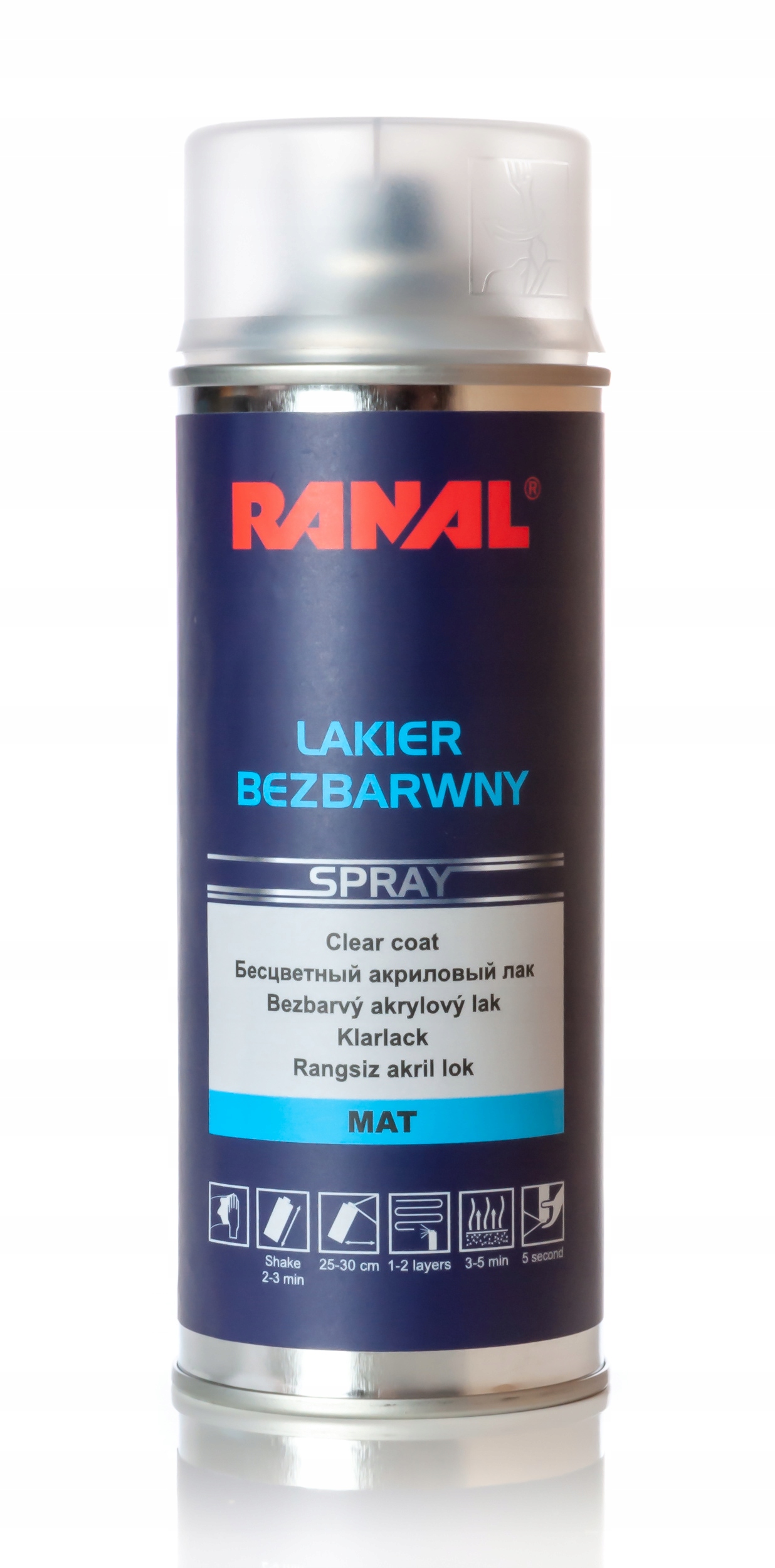 RANAL Lakier Bezbarwny Spray 400ml - MAT Numer katalogowy producenta 30106