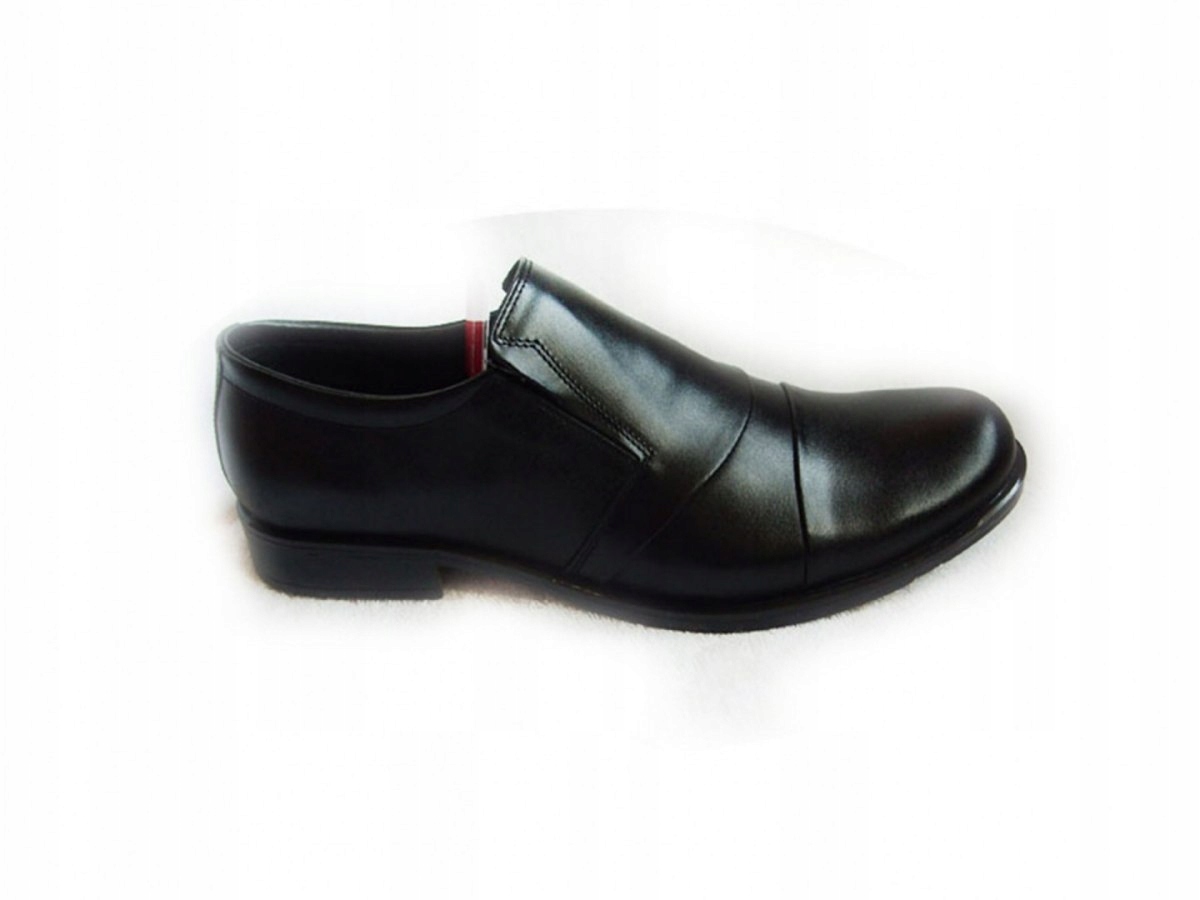 

Skorzane Buty Meskie szerokie Tęgosć H XX Czerń 42