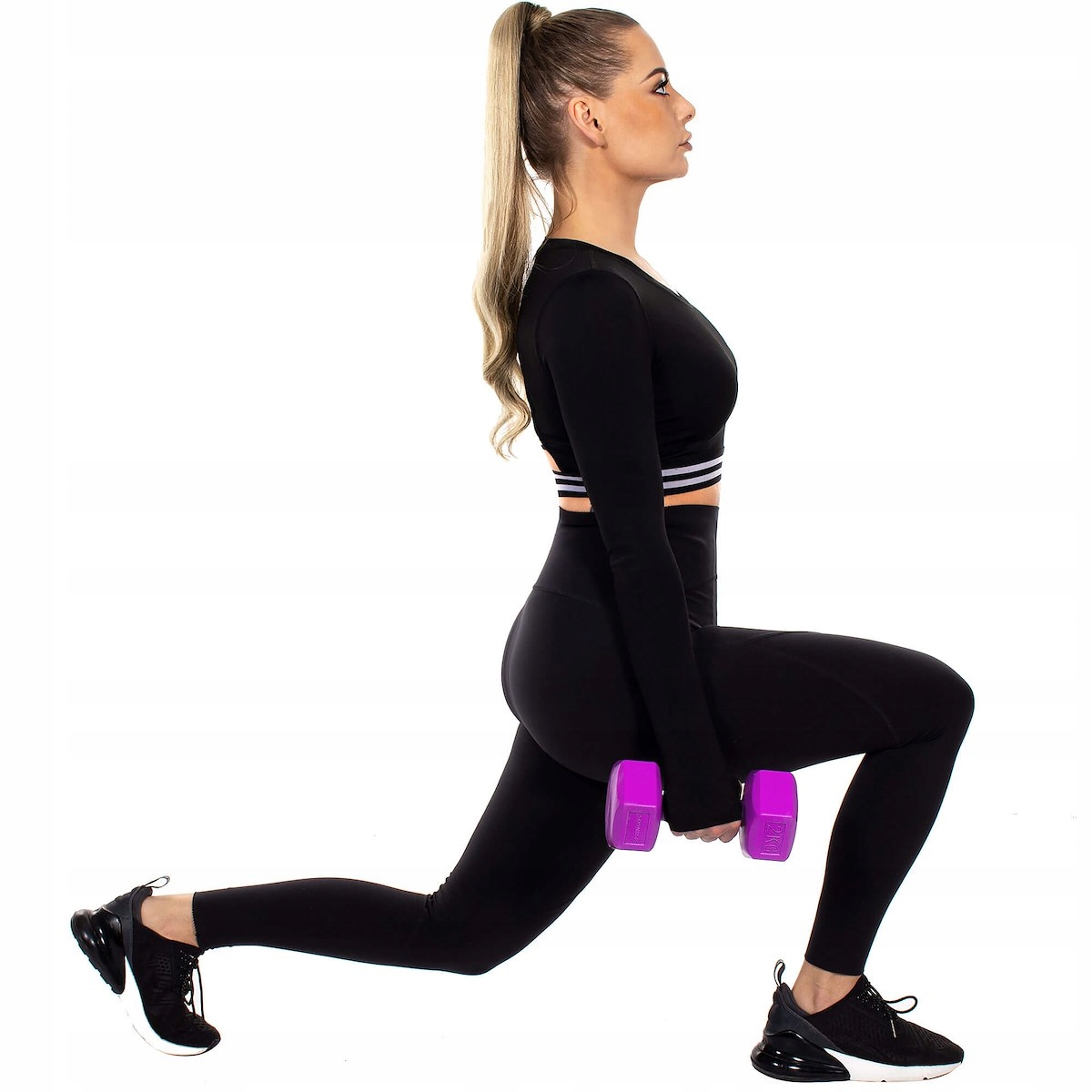 HANTLE 2x2 kg HANTELKI BITUMICZNE HEX ZESTAW DO ĆWICZEŃ W DOMU CIĘŻARKI Model FA1032 HANTLE HEX 2 X 2 KG