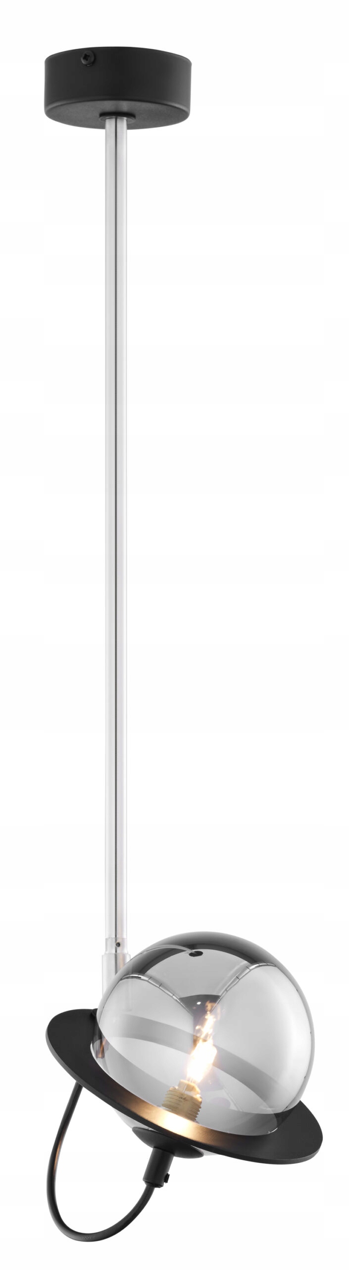 Jupiter Závěsná lampa Planet Černá skleněná koule 1xG9 14W Moderní