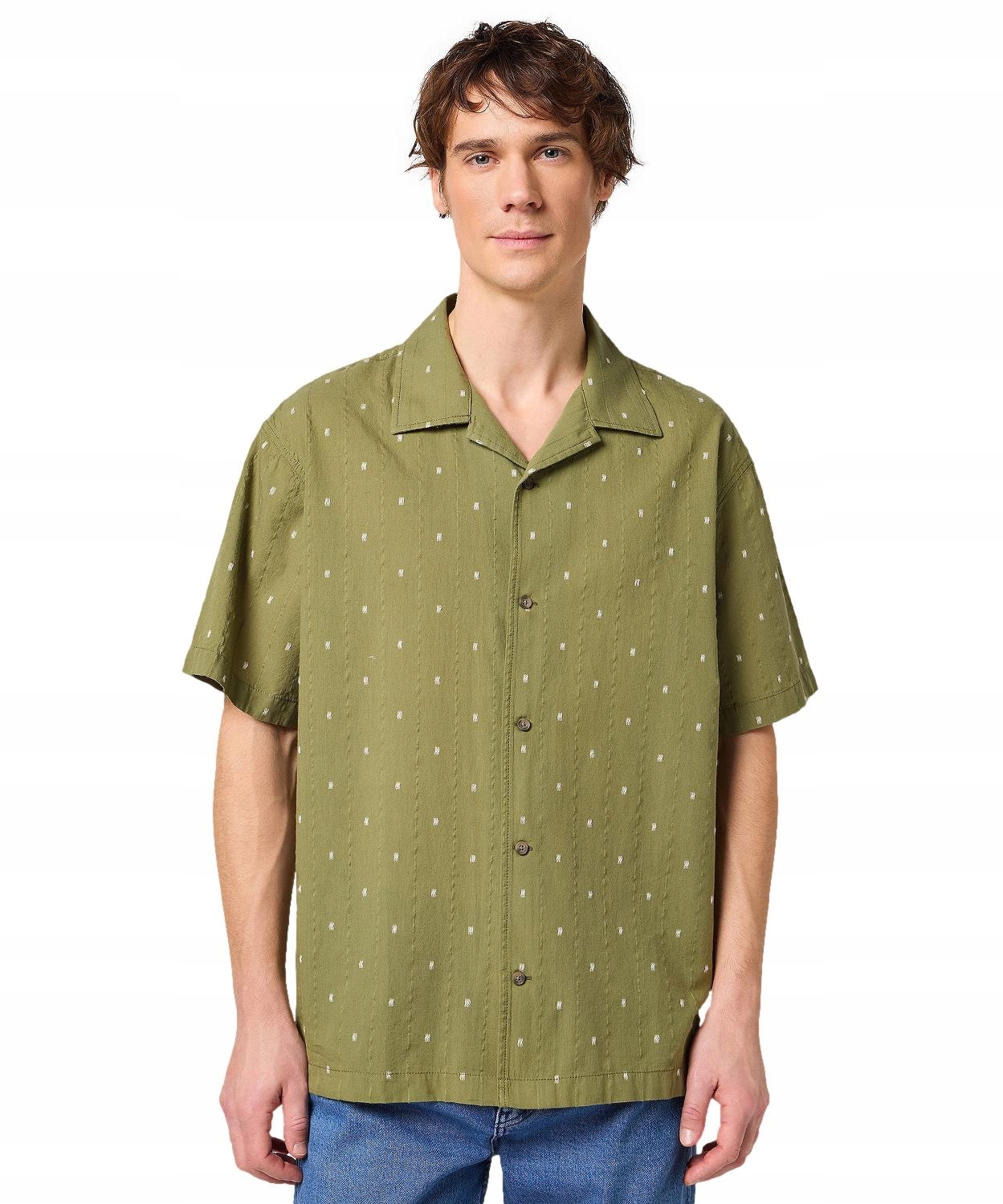 Košile Wrangler Ss Resort Shirt 112350500 Dusty Olive S