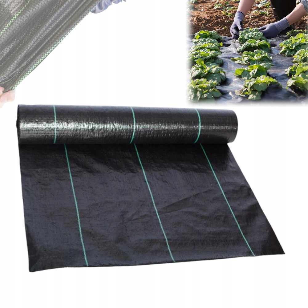 Agrotkanina Agrowłóknina 2x25m Czarna Antychwastowa 90g Mata gruba
