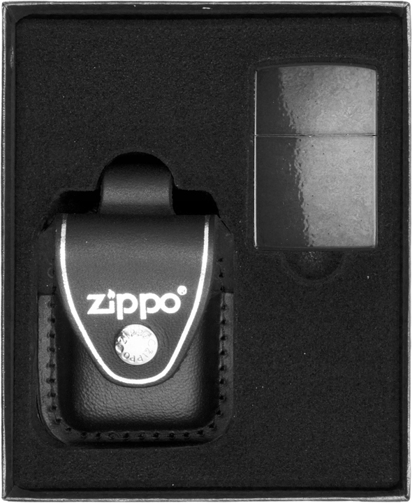 Zestaw ZIPPO Zapalniczka BLACK CRACKLE prezentowy*nr3