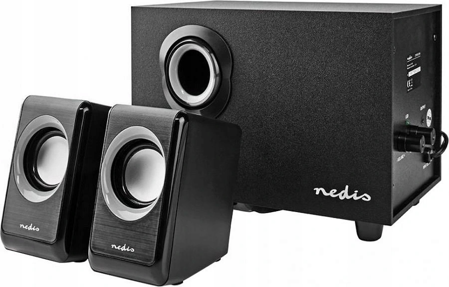 Nedis CSPR10021BK 2.1 reproduktory 33 W, Usb, jack 3.5mm