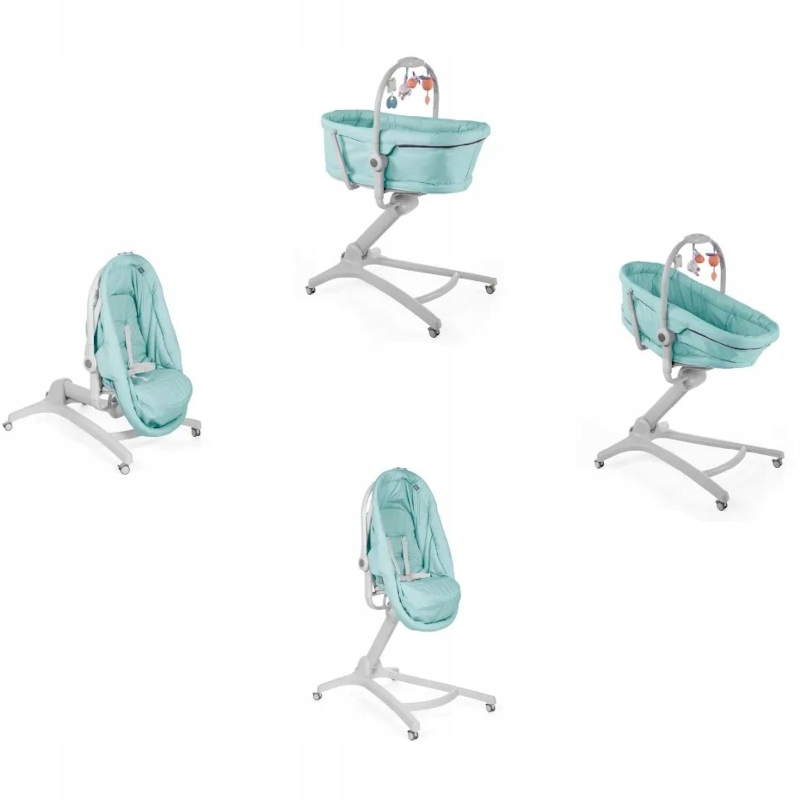 CHICCO BABY HUG 4W1 ŁÓŻECZKO KRZESEŁKO LEŻAK NA KÓŁKACH AQUARELLE Waga dziecka 0 - 9 kg