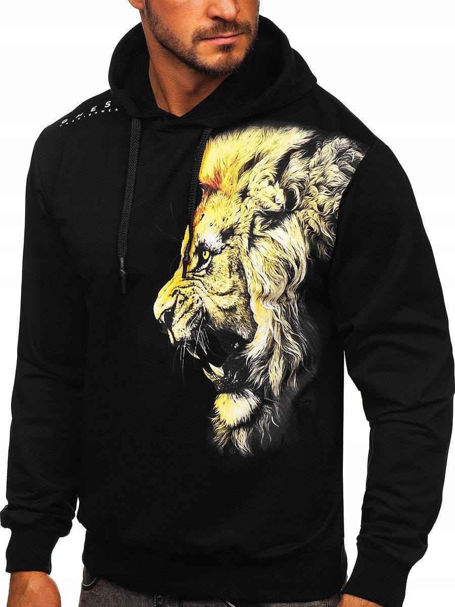 

Bluza Męska Z Kapturem Czarna 6136 Denley_l