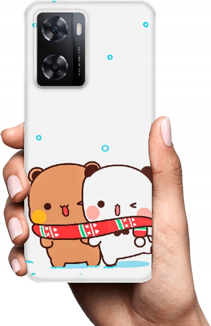 Świąteczne Etui Na Oppo A77 5G Zimowe Bubu I Dudu +szkło
