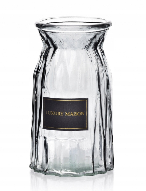 

Wazon Szklany tulipan glamour 18cm złoty 6006