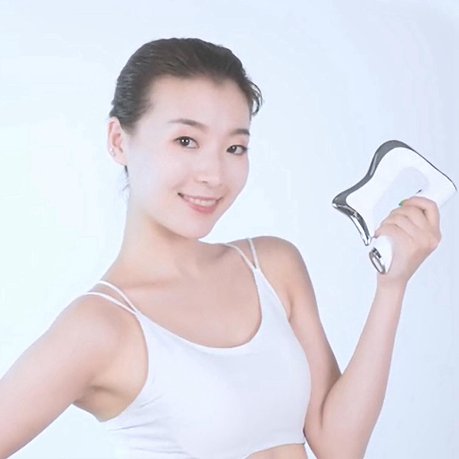 Elektryczny masażer powięzi Guasha Scraper 3 biały Model Masażer do ciała Gua Sha Board z funkcją łatwego