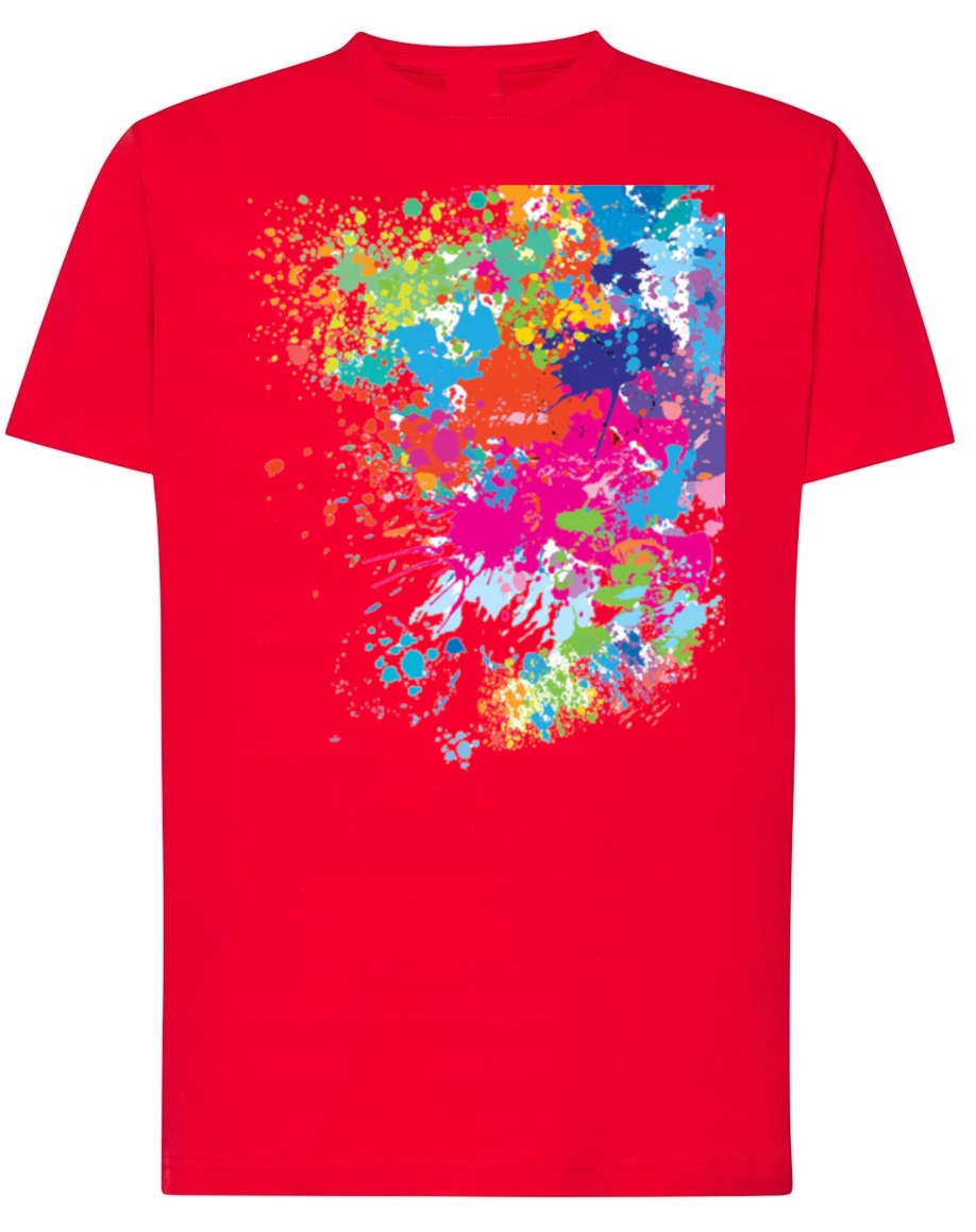 

T-Shirt kolorowy nadruk Plama Abstrakcja r.XL