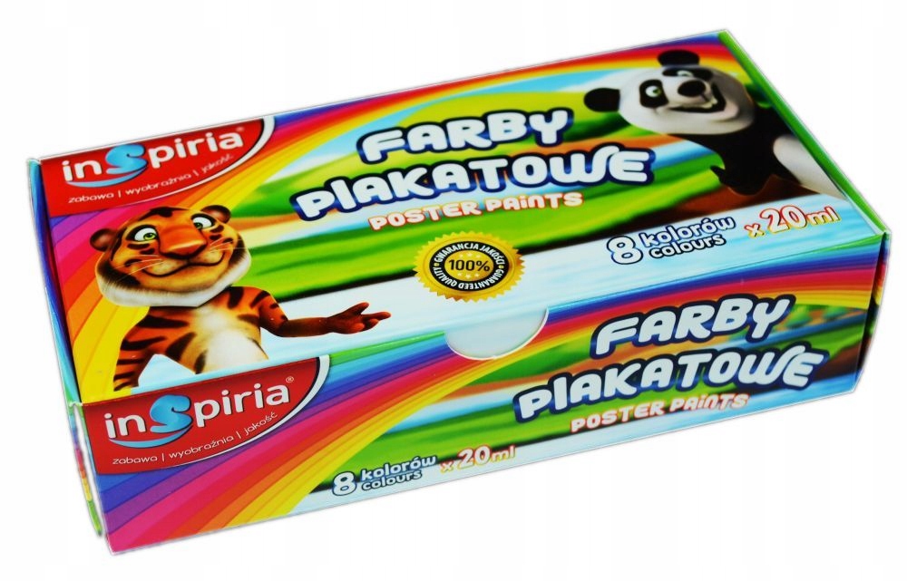 farby 8 kolorów plakatowe 20ml INSPIRIA — 2