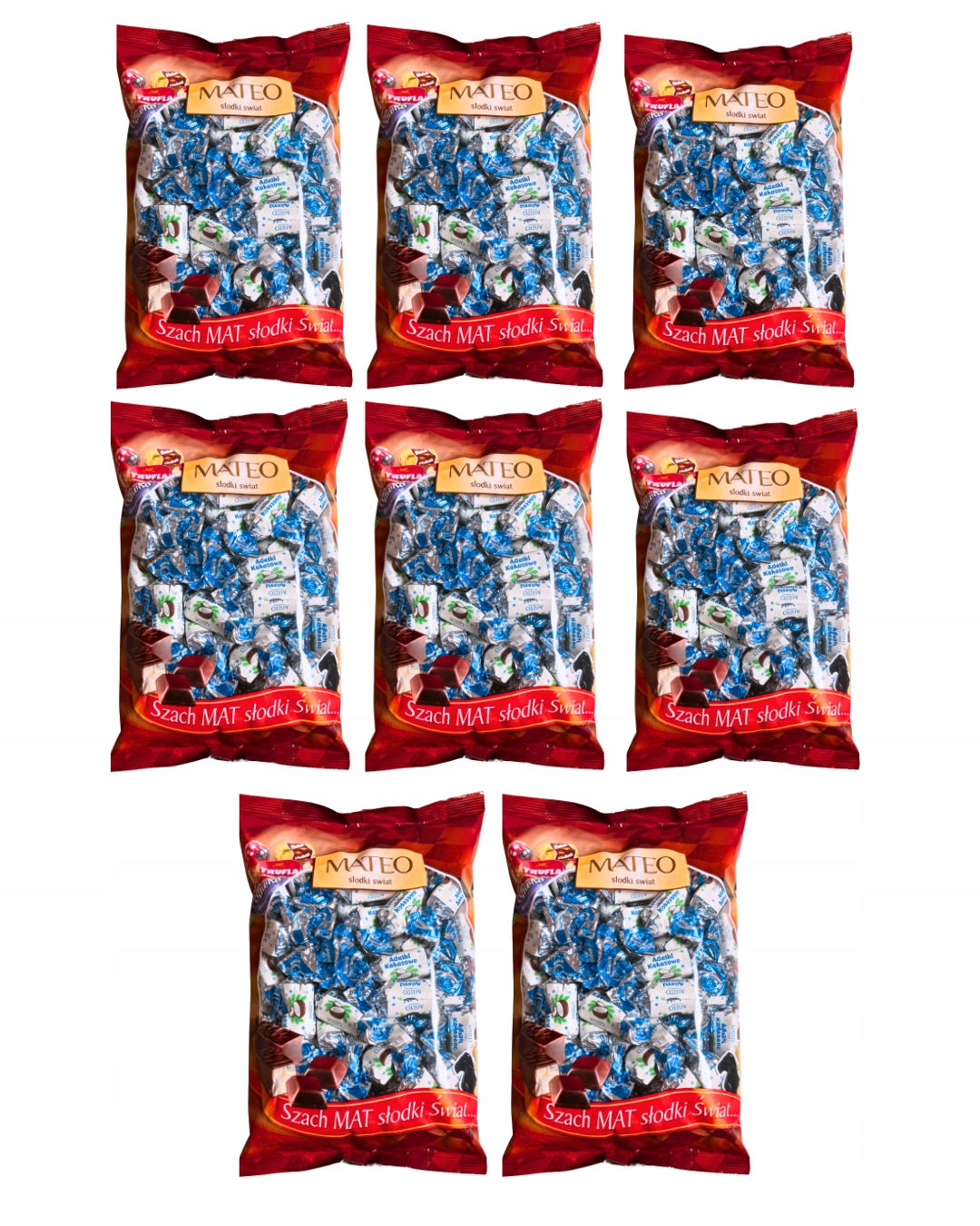 Adaśki cukierki kokosowe Mateo 8 x 1 kg XXL duża paczka Hurt do biura