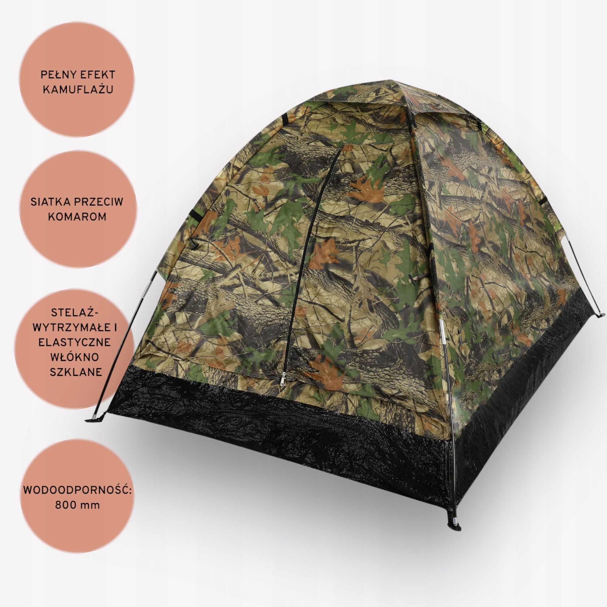 NAMIOT TURYSTYCZNY 3 OSOBOWY MORO KAMUFLAŻ MOSKITIERA SPORTVIDA Marka Sportvida