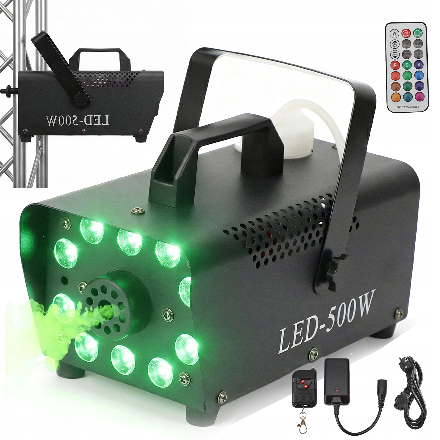 500W Generátor Kouře, Mlha, Kouřový Stroj, Malý, Silný Dálkové Ovládání