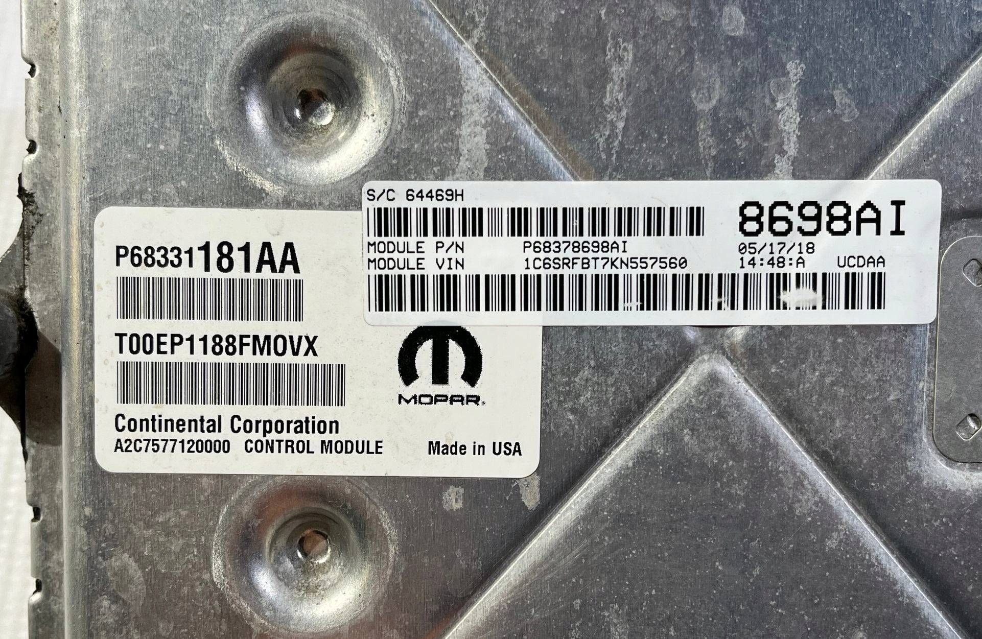 Unité de contrôle Ordinateur Module ECU Moteur Dodge RAM 1500 5.7 2019