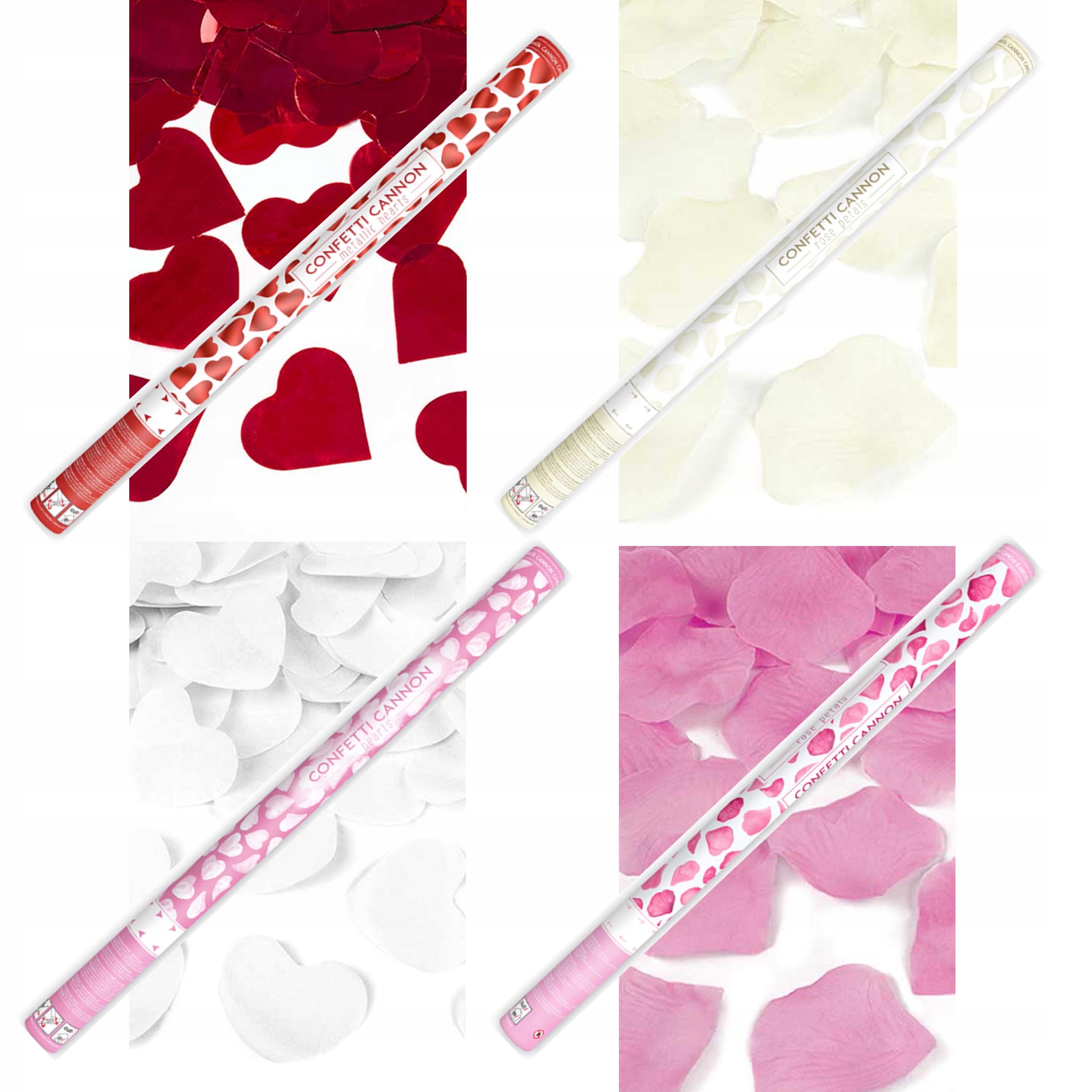 TUBY KONFETTI PŁATKI RÓŻ SERCA mix KOLOR 4 x 80cm