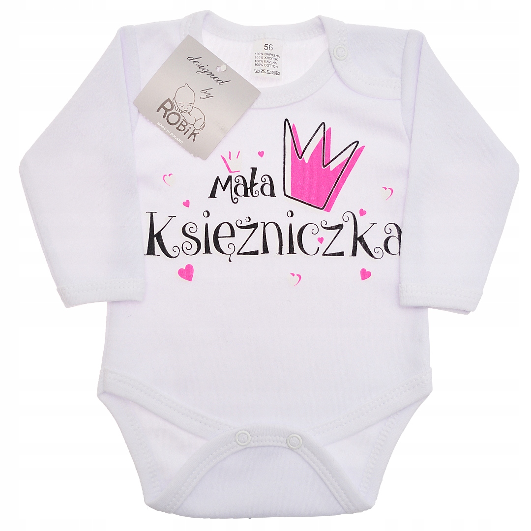 

Białe Body Mała Księżniczka dł. rękaw Robik r.92