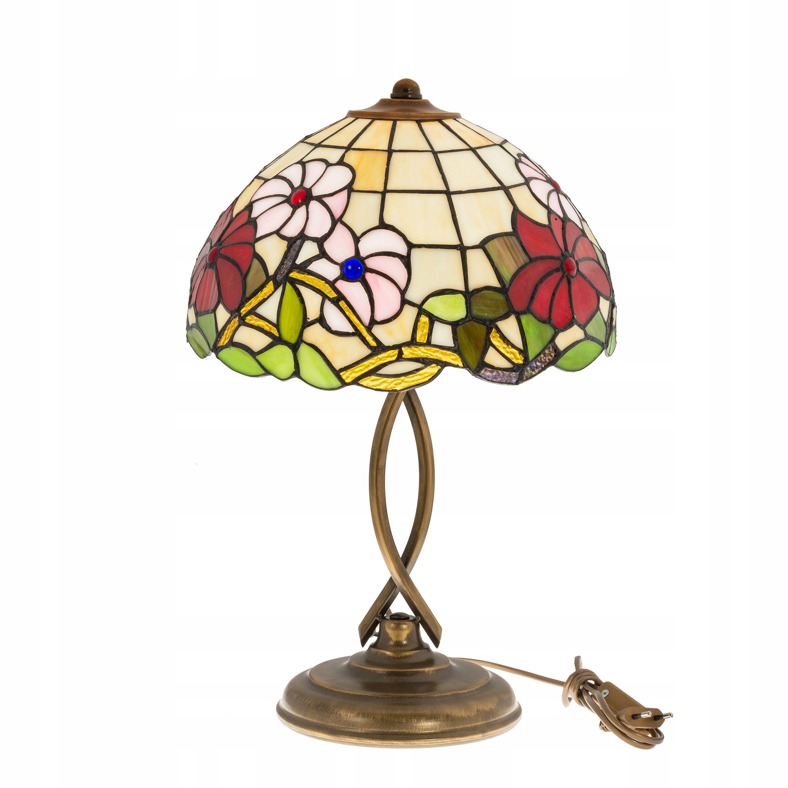 Stojaca Tiffany Vitrážová Lampa Do Kancelárie, Retro Nočná Lampa