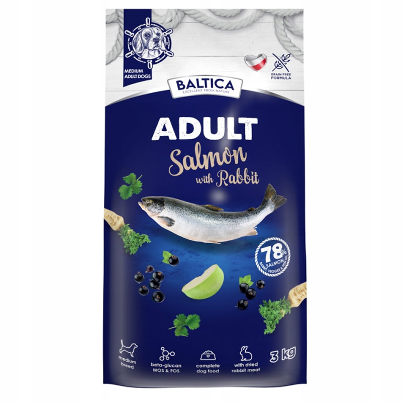 Levně Baltica Adut Losos s Králíkem M 3 kg