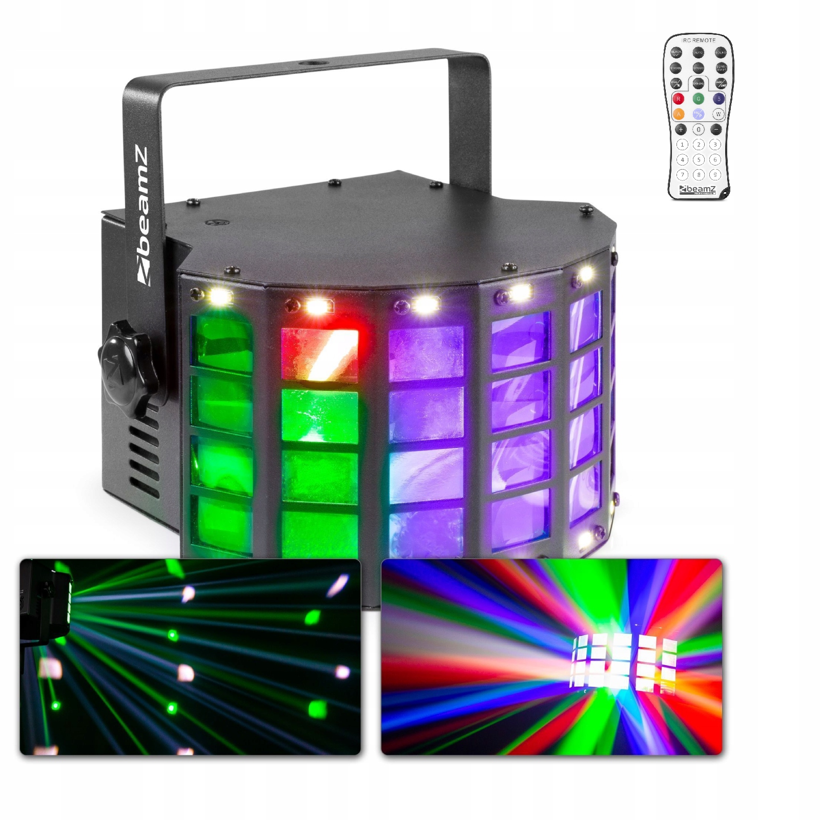 Reflektor LED RGBW 2w1 Derby Stroboskop DMX pilot