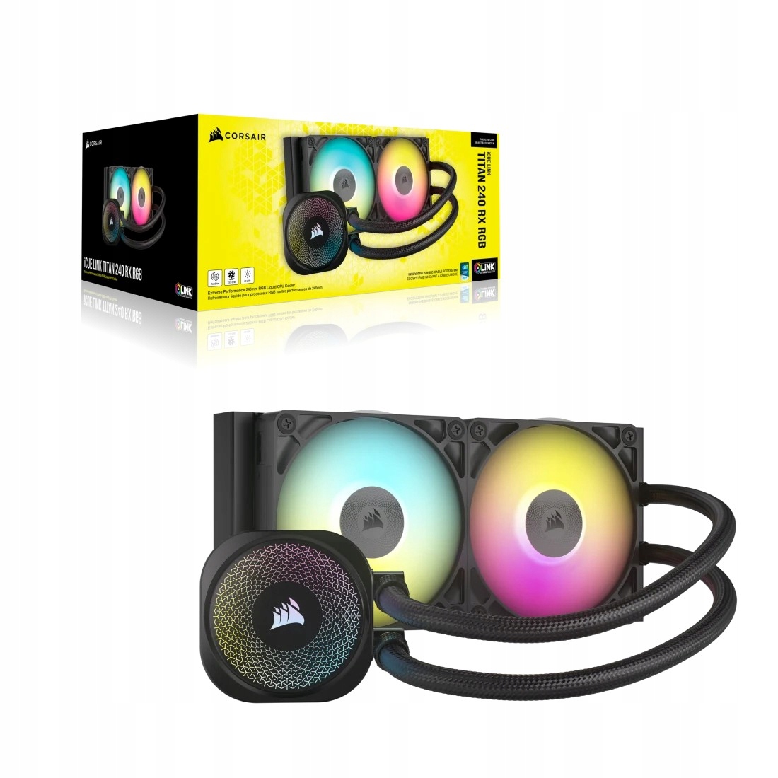 Corsair Chlazení procesoru iCUE Link Titan 240 Rx Rgb Aio 240 mm