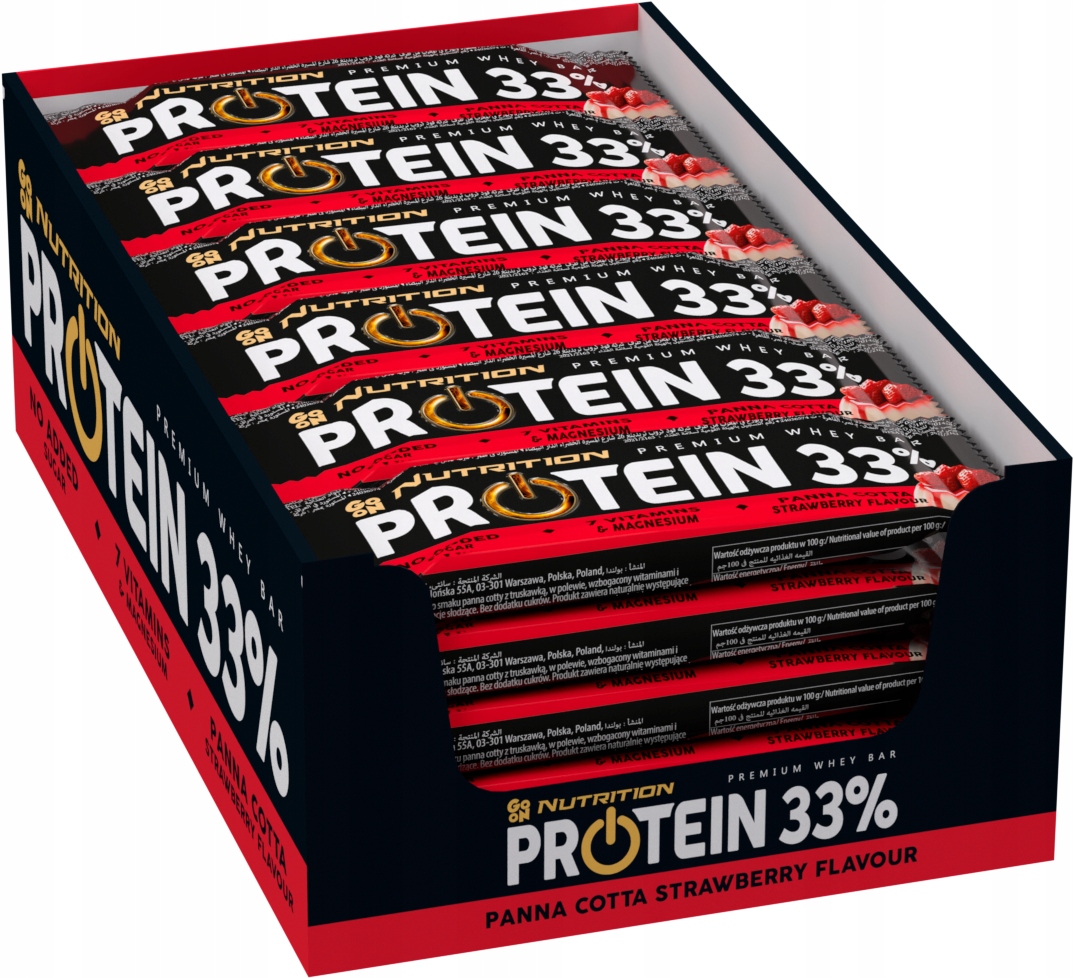 Levně Proteinová tyčinka 33% Panna Cotta & jahoda 50 g Sante