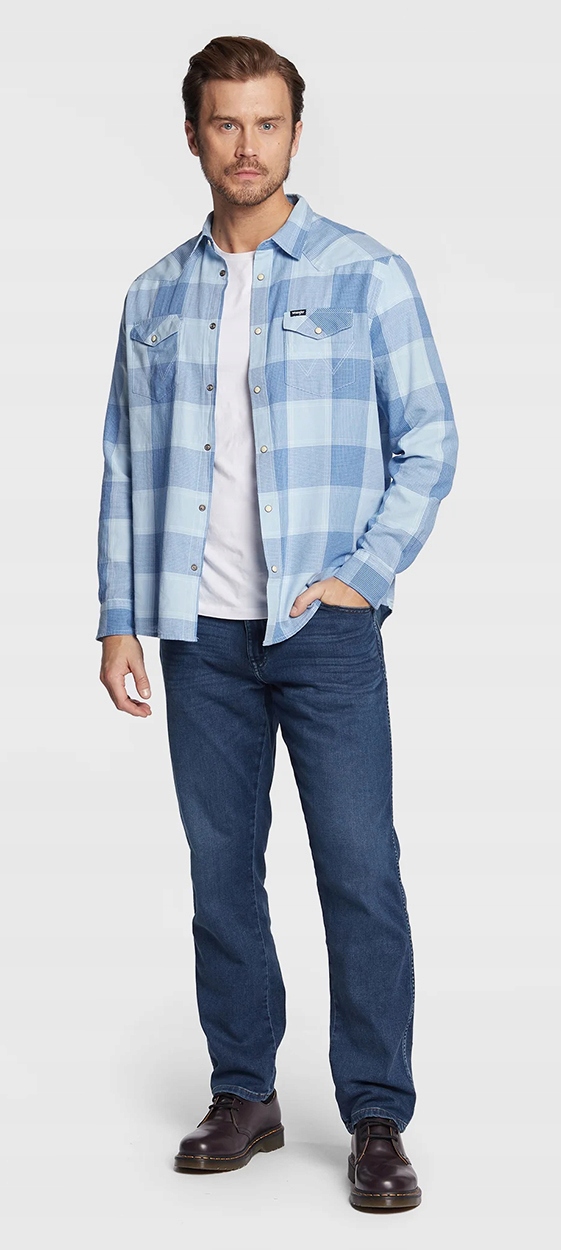 Wrangler TEXAS SLIM Silkyway EPIC SOFT ELASTYCZNE SPODNIE JEANSOWE W46 L30 Rozmiar 46/30