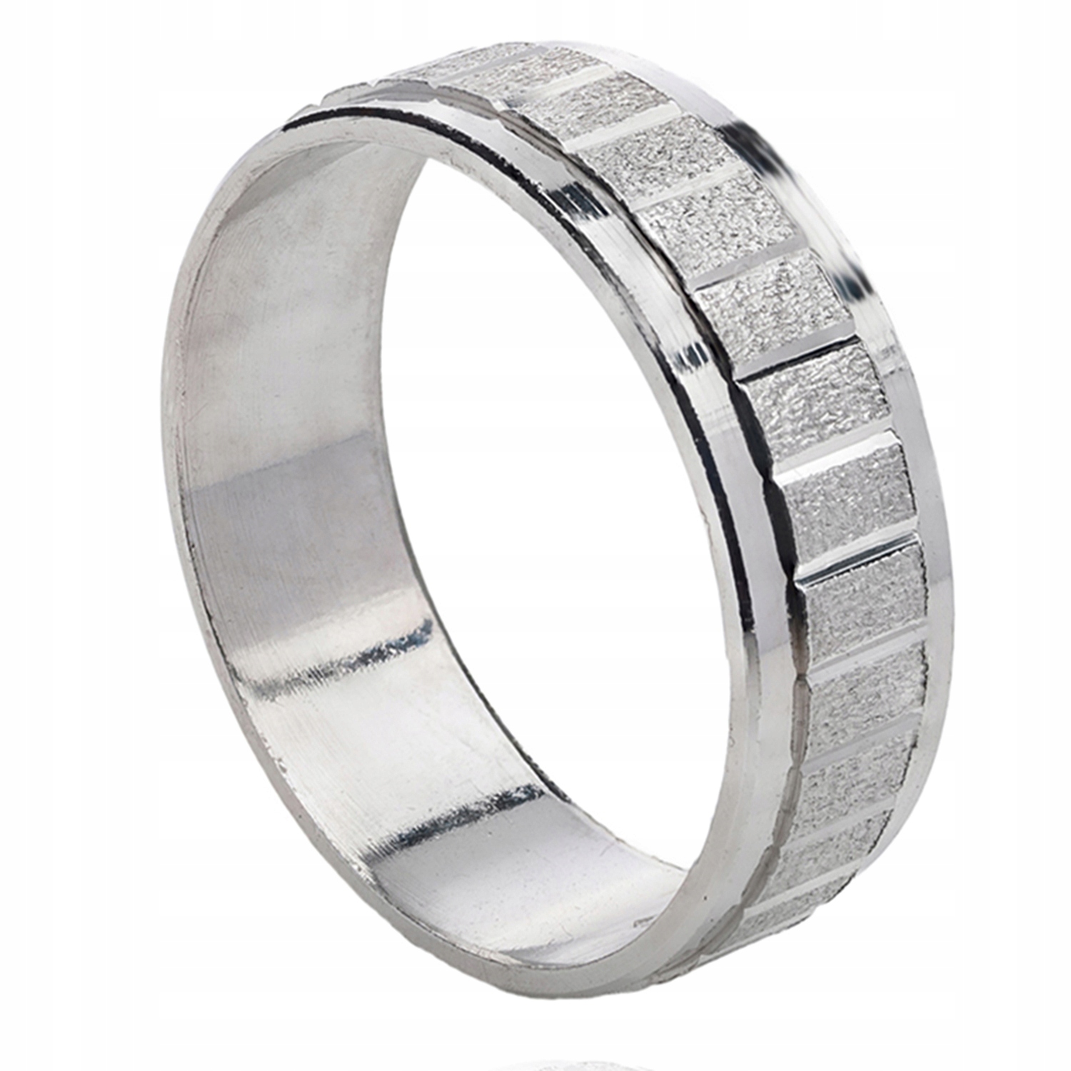 SREBRNA OBRĄCZKA DAMSKA MĘSKA RODOWANA 11