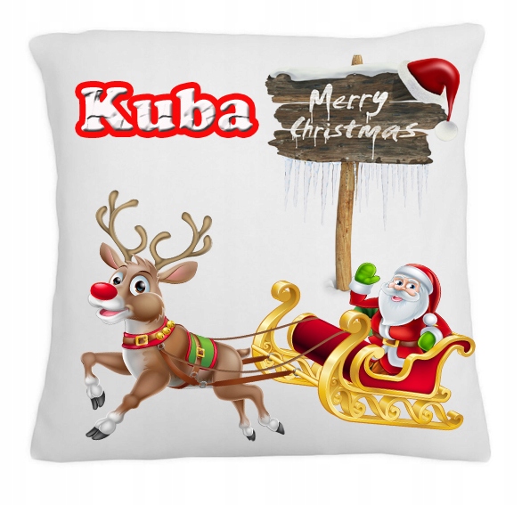 

Poduszka Świąteczna Z Imieniem Mikołaj