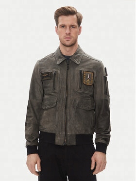 aeronautica militare Męskie Kurtka skórzana Aeronautica MILITARE-251PN5047P