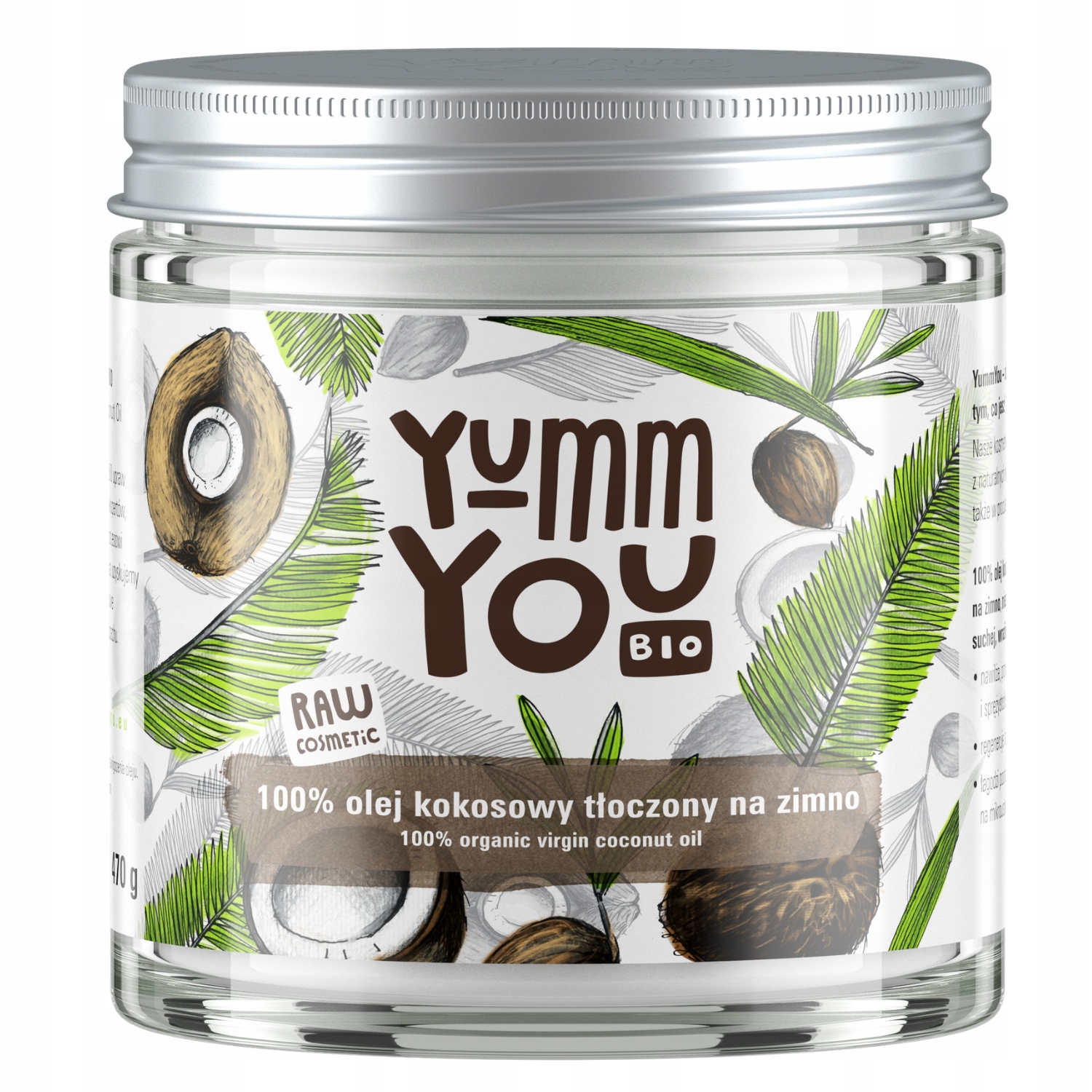 OLEJEK KOKOSOWY DO MASAŻU YUMM YOU BIO NAWILŹENIE