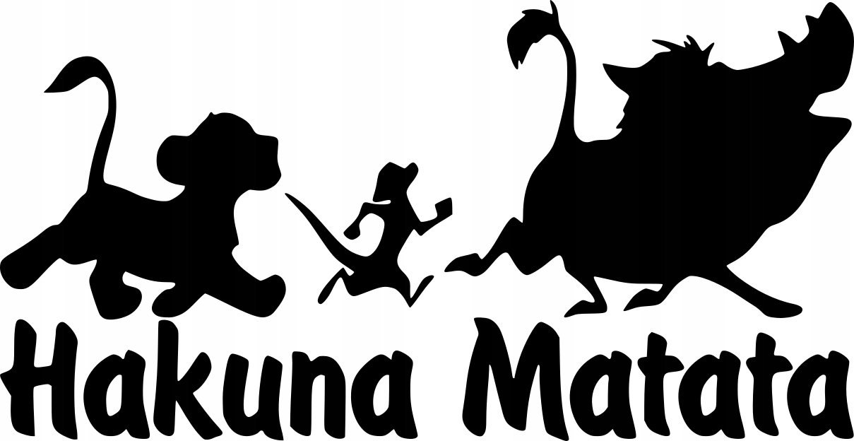 

Naklejka na samochód, Hakuna Matata król lew 20cm