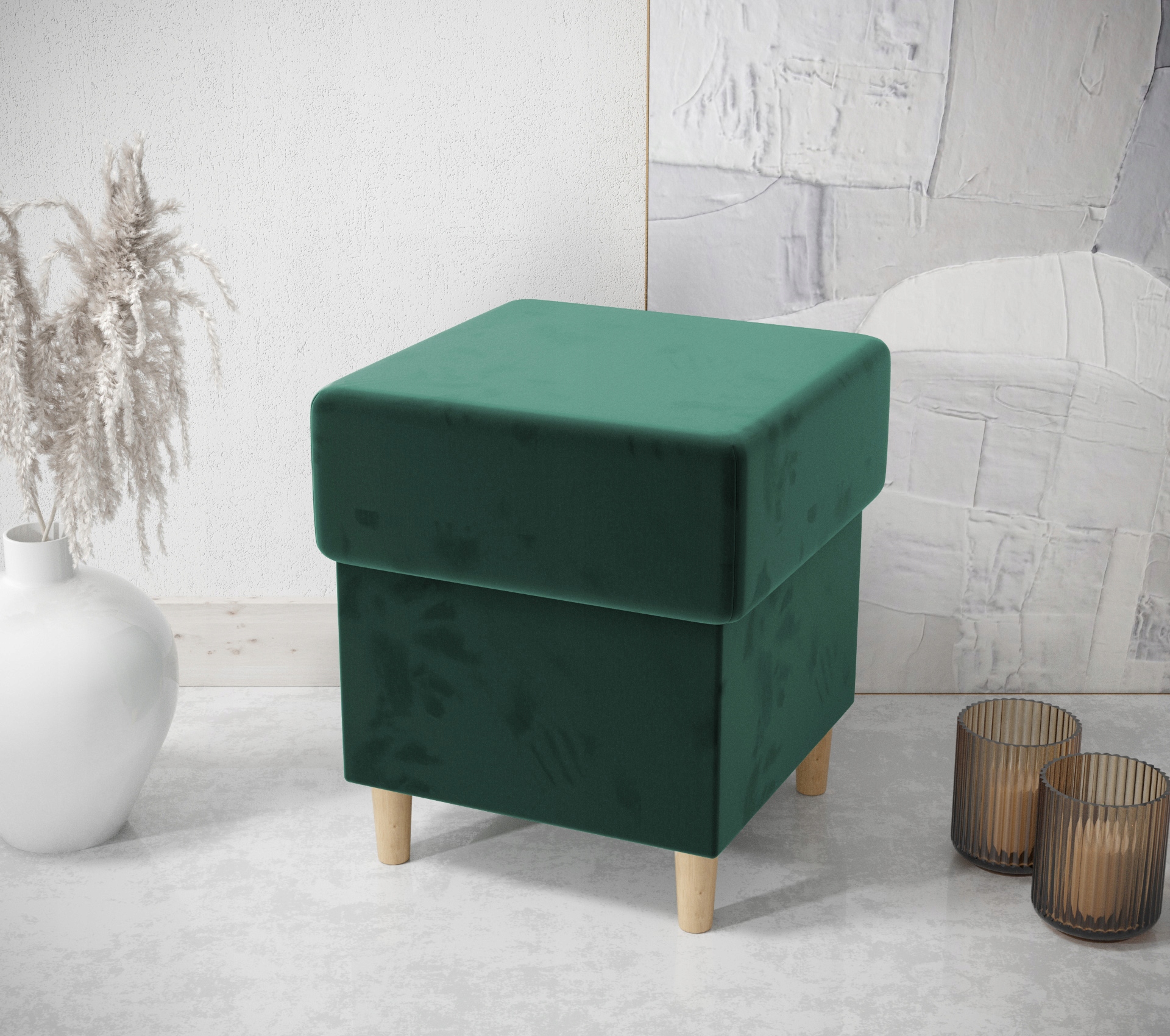 Taburet Čalouněná podnožka Nábytek 40x40 RP01 O-sofa