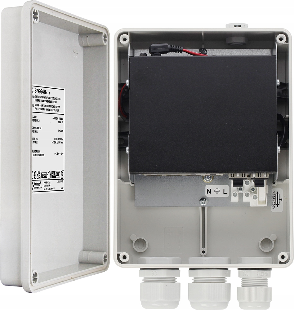 6-portový prepínač s hermetickým puzdrom SFG64H