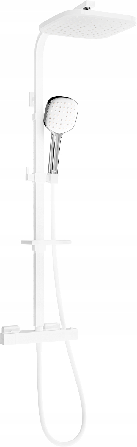 Mexen CQ33 Sprchová souprava s termostat. baterií Bílá/Chromová