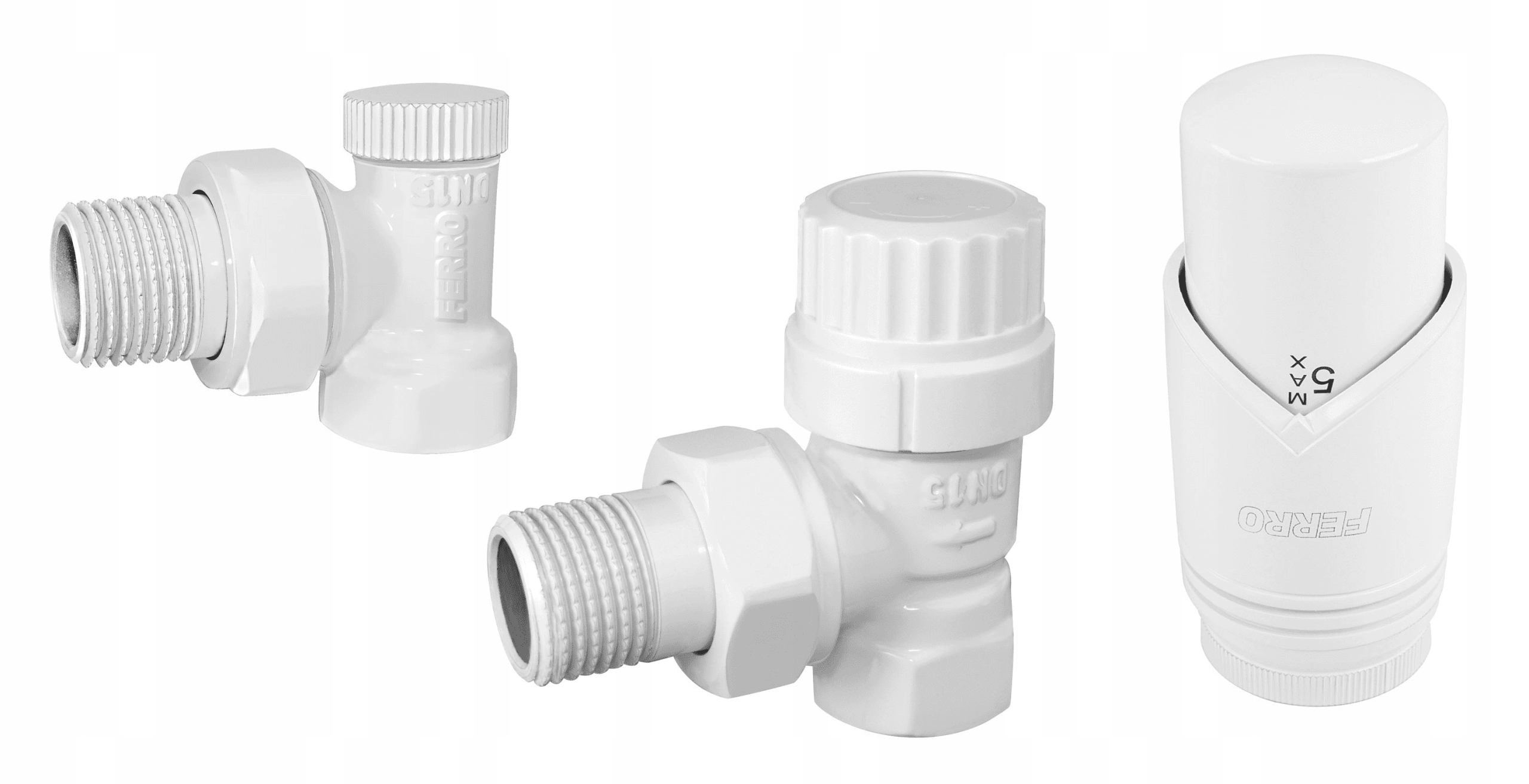 

Dekoracyjny Zestaw Kątowy Termostatyczny White