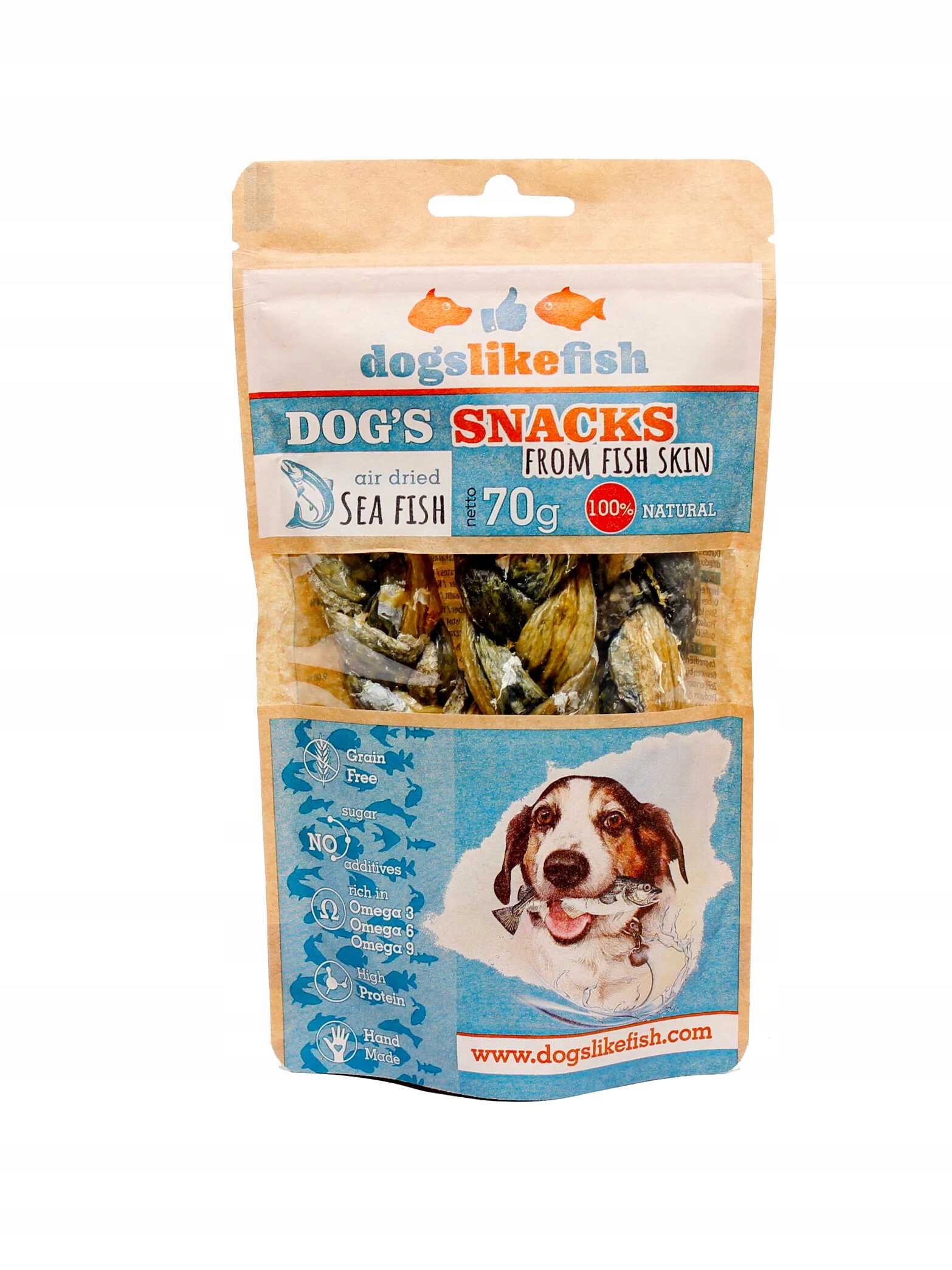 Levně Copánky z tresčí kůže pro psa DogsLikeFish 1000 g