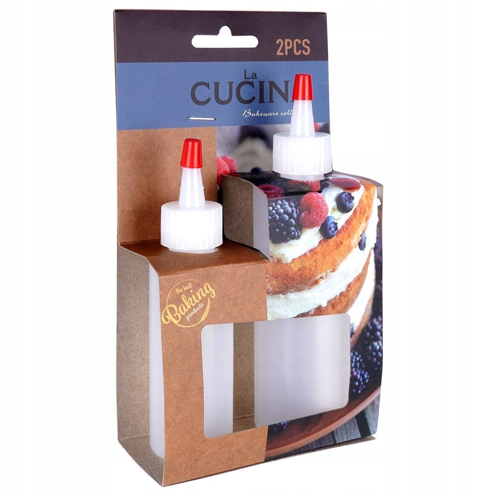 Butelka do dekoracji ciast tortów zestaw 2szt Marka La Cucina