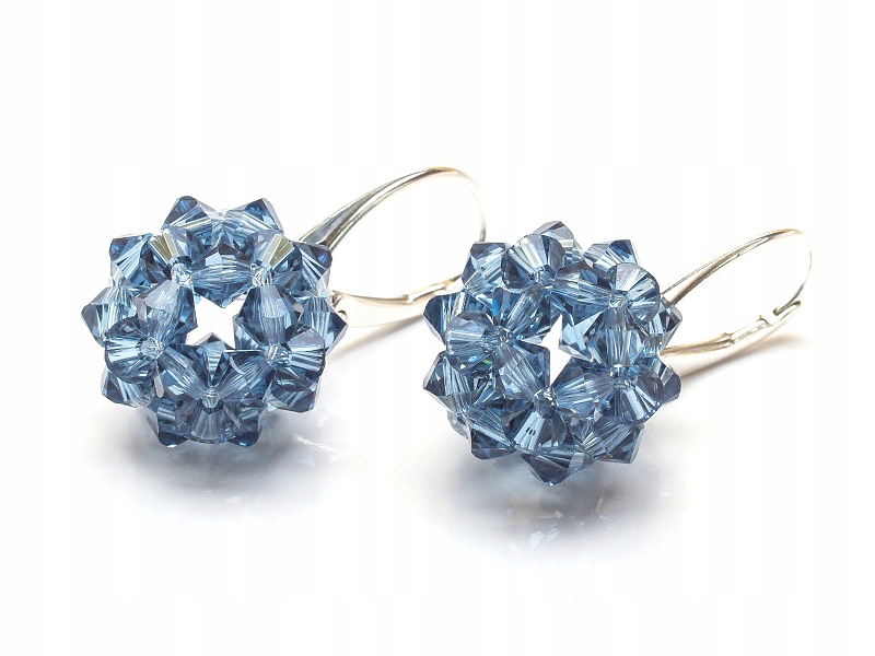 Stříbrné Náušnice 925 Kule 16 s krystalem Swarovski Db