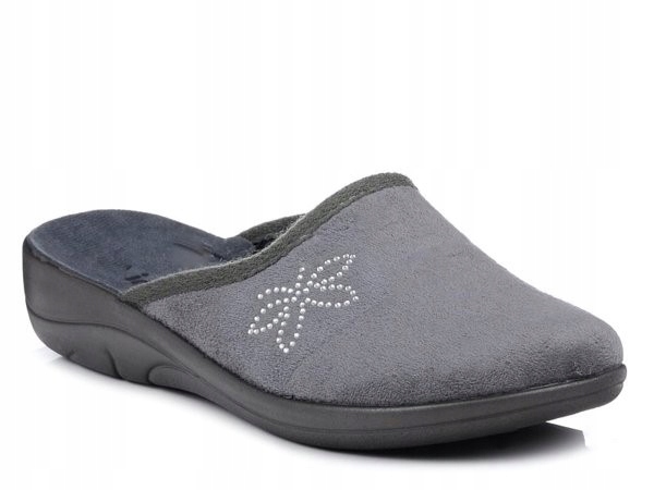 Kapcie, klapki, laczki damskie szare Inblu