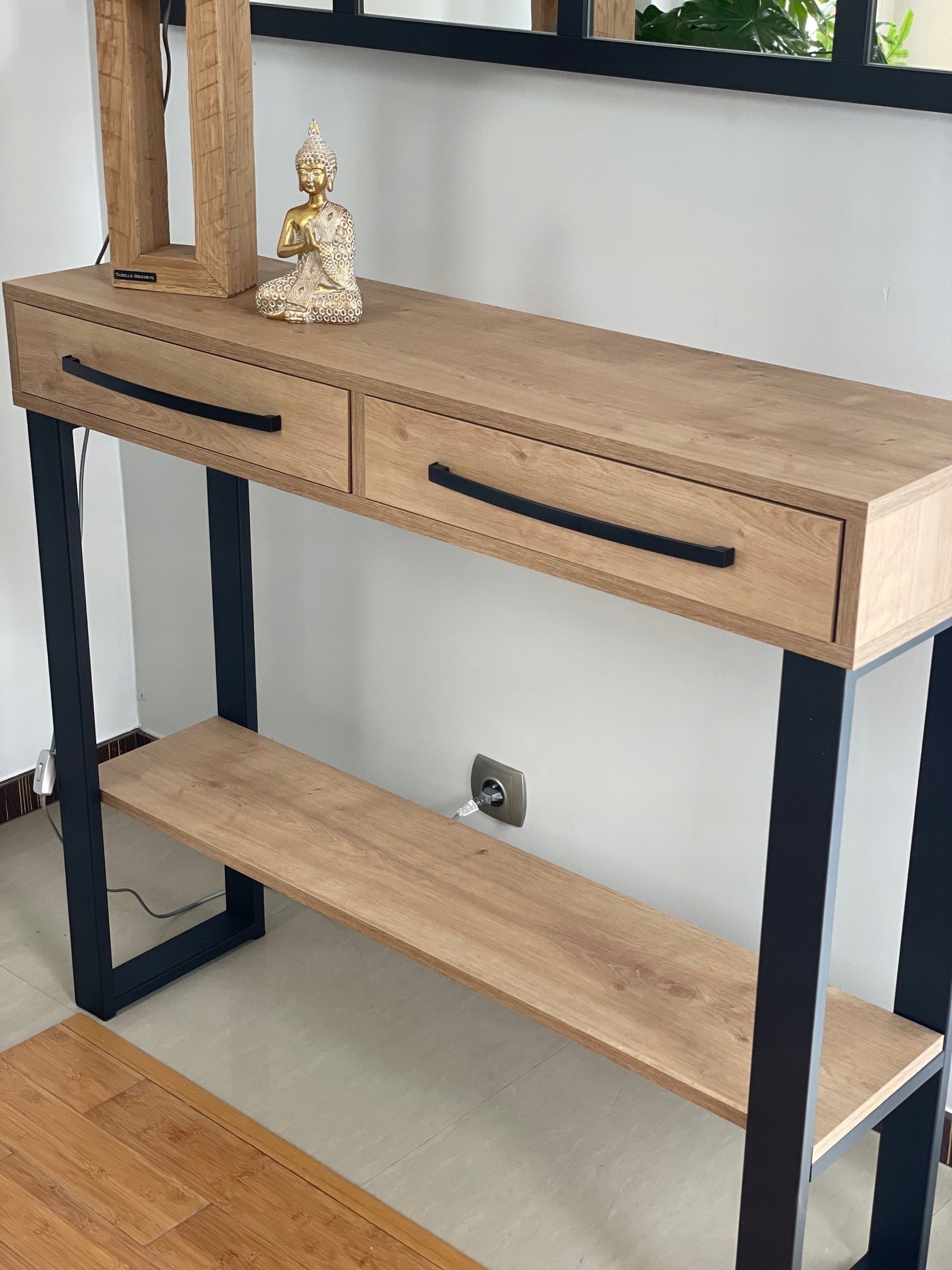 Konsola LOFT z szufladami i półką Hamilton 110 cm Głębokość mebla 30 cm