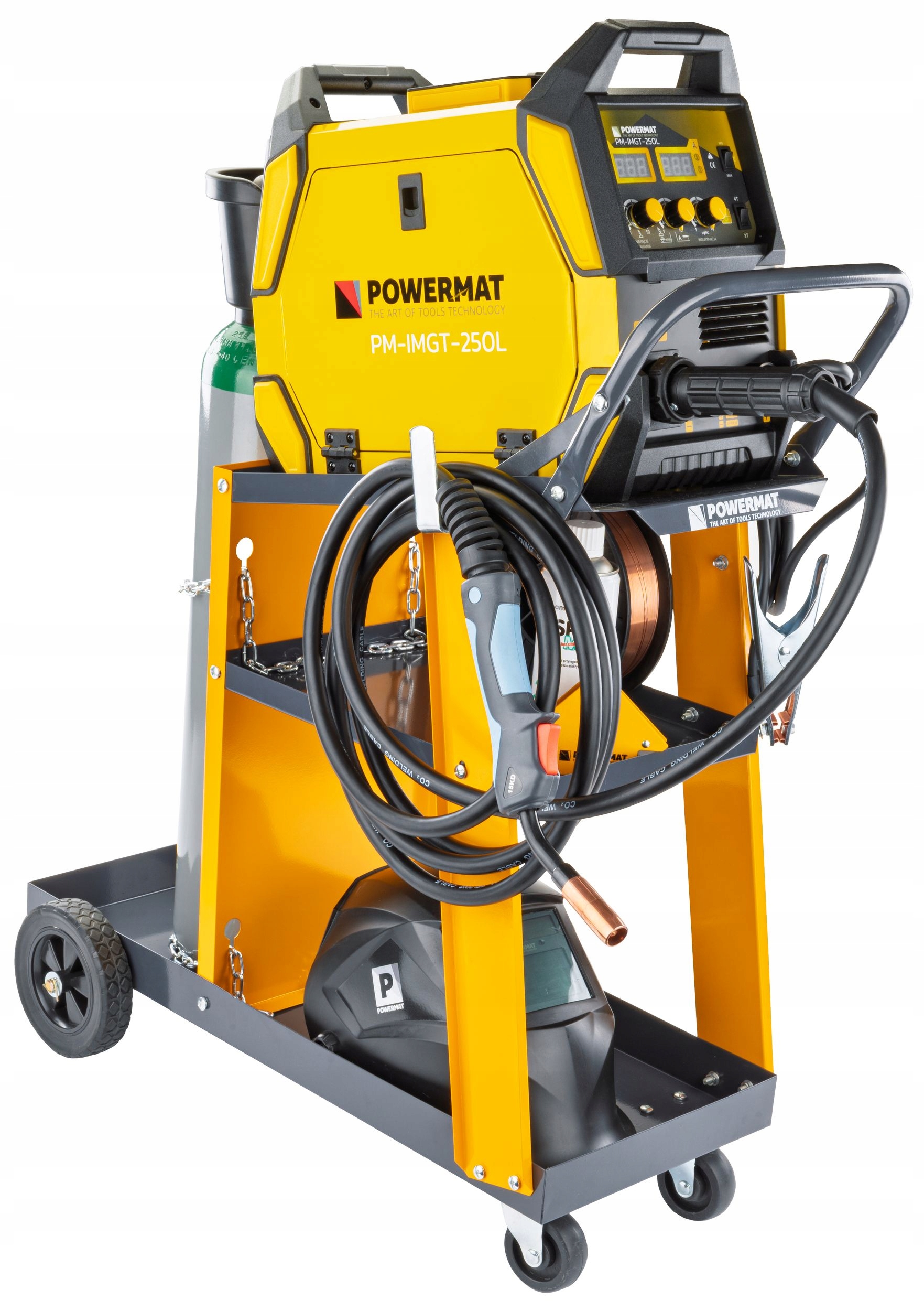 WÓZEK SPAWALNICZY DO SPAWAREK Z PÓŁKAMI STABILNY MOBILNY PÓŁKA NA BUTLĘ Szerokość produktu 40.5 cm